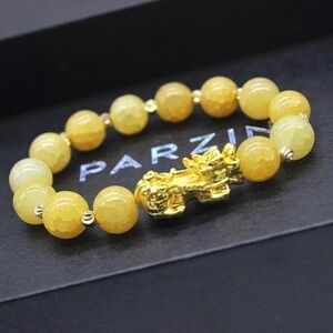 Glass beads Wealth Bracelet with Pixiu Pendent